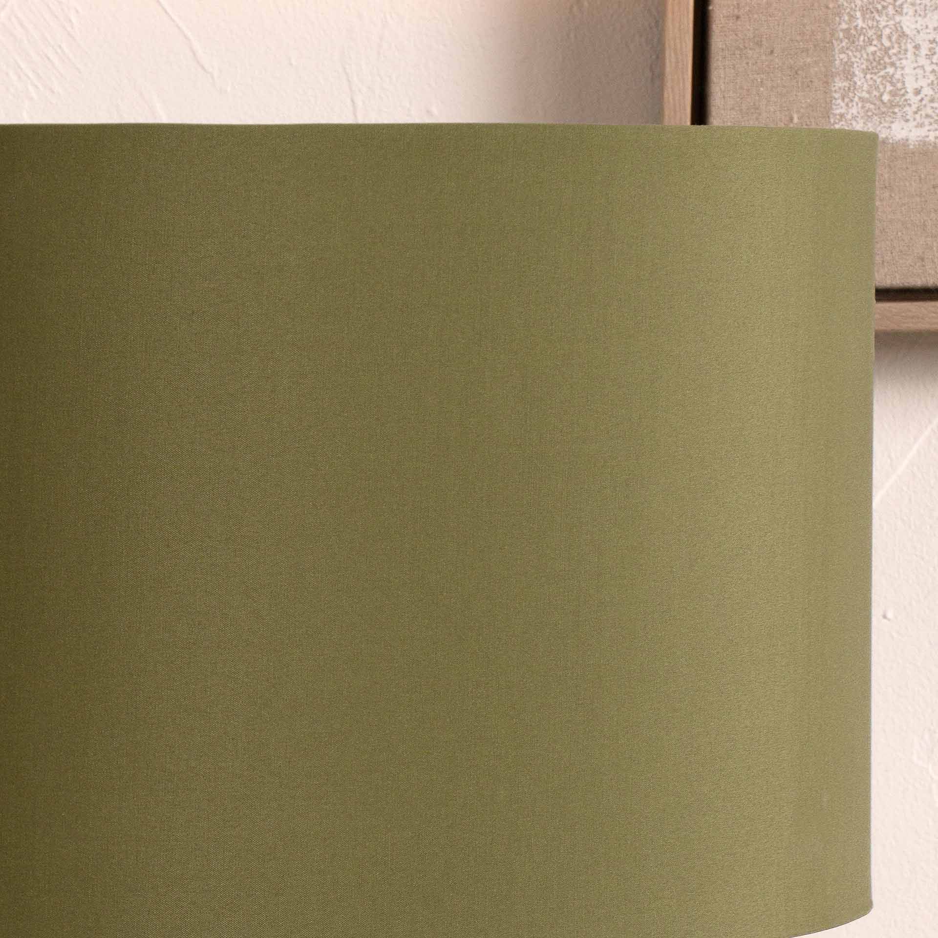 Ruma Sage Green Cylinder Poly Cotton Shade for Table Lamps and Floor Lamps