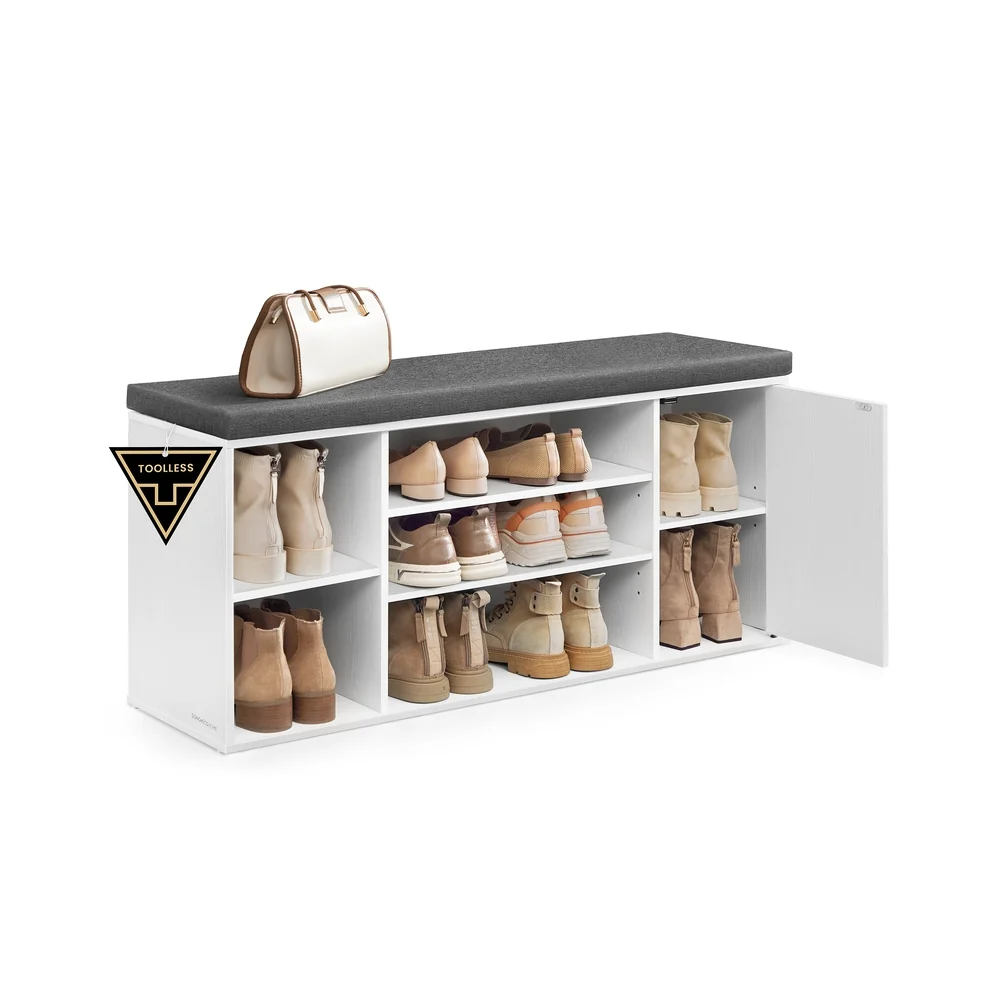 Banc à chaussures avec rangement pratique pour entrée