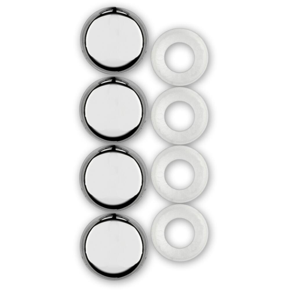 Chrome License Plate Fastener Caps