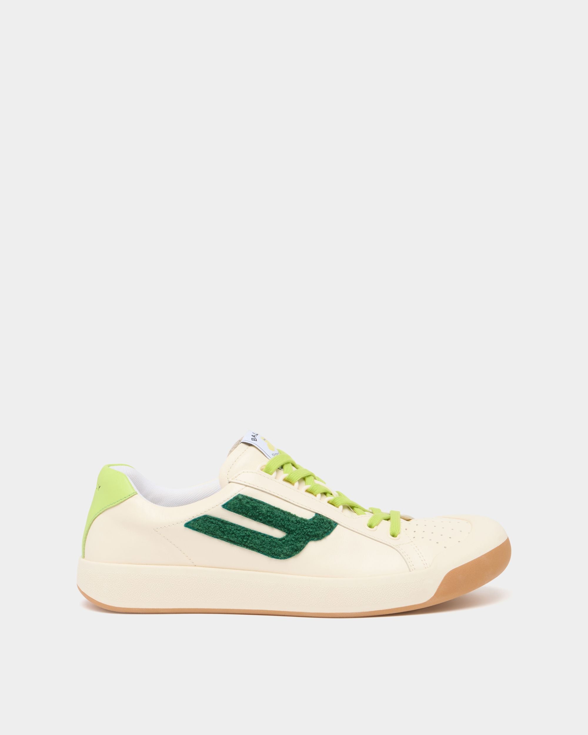 Tennis Collection Sneaker aus Leder in Weiß und Grün