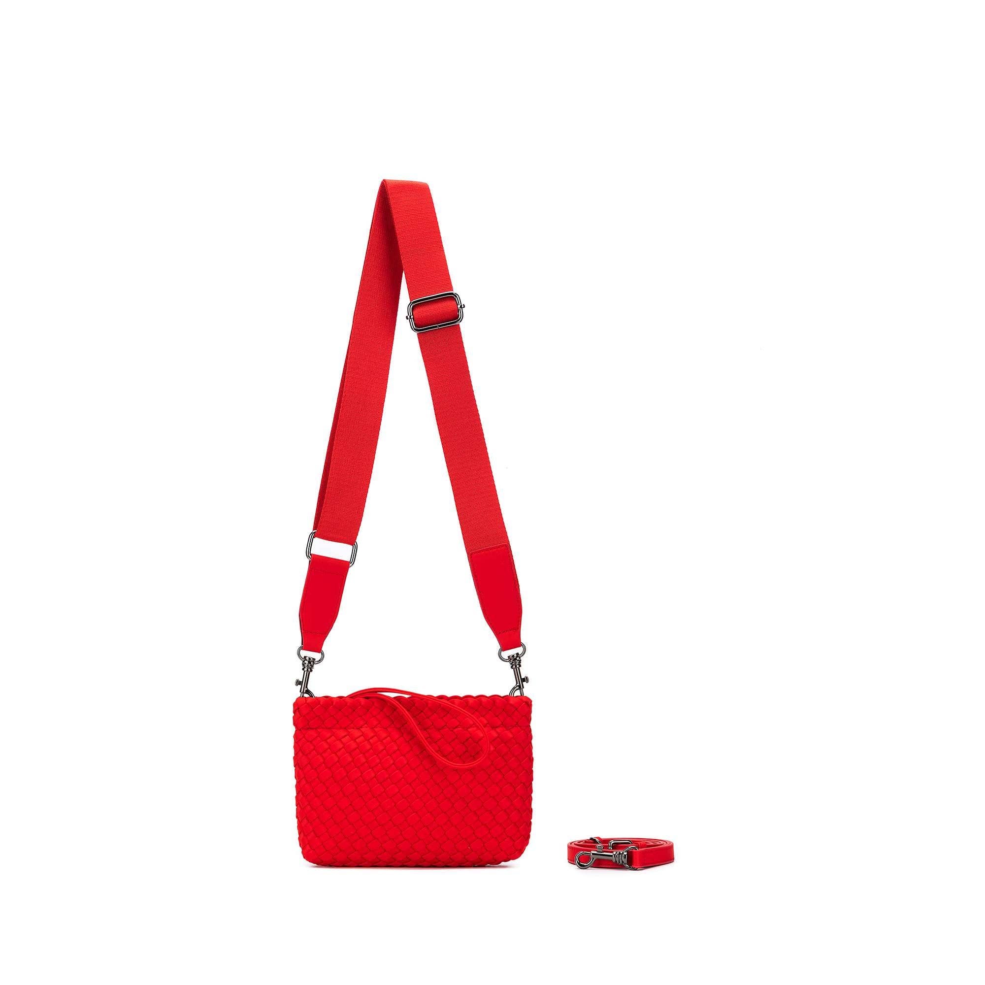 Aria Red Clutch Crossbody Bag by Black Caviar