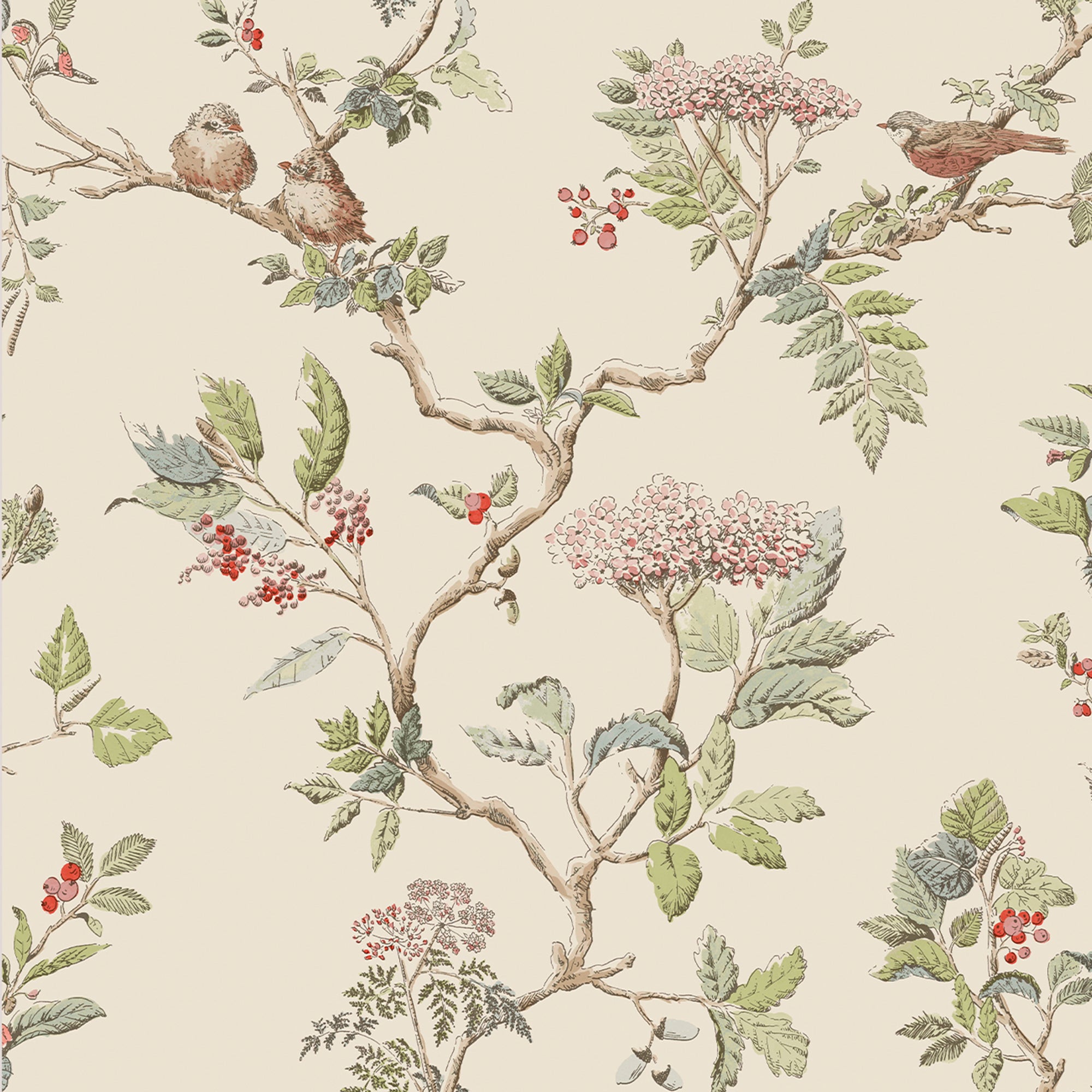 Laura Ashley Vliesbehang - Elderwood Natural - bomen - 10mx52cm - beige