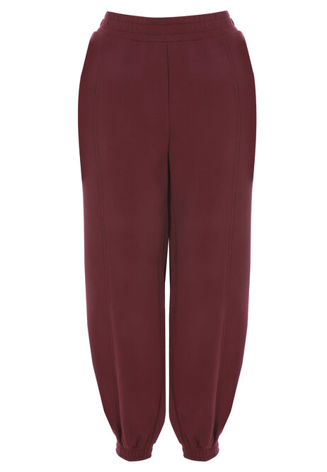 Womens Burgundy Balloon Joggers