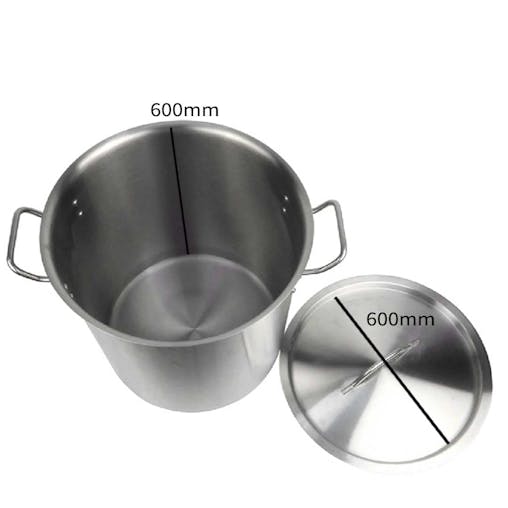 SOGA Stock Pot Thick Stainless Steel 170L 18/10