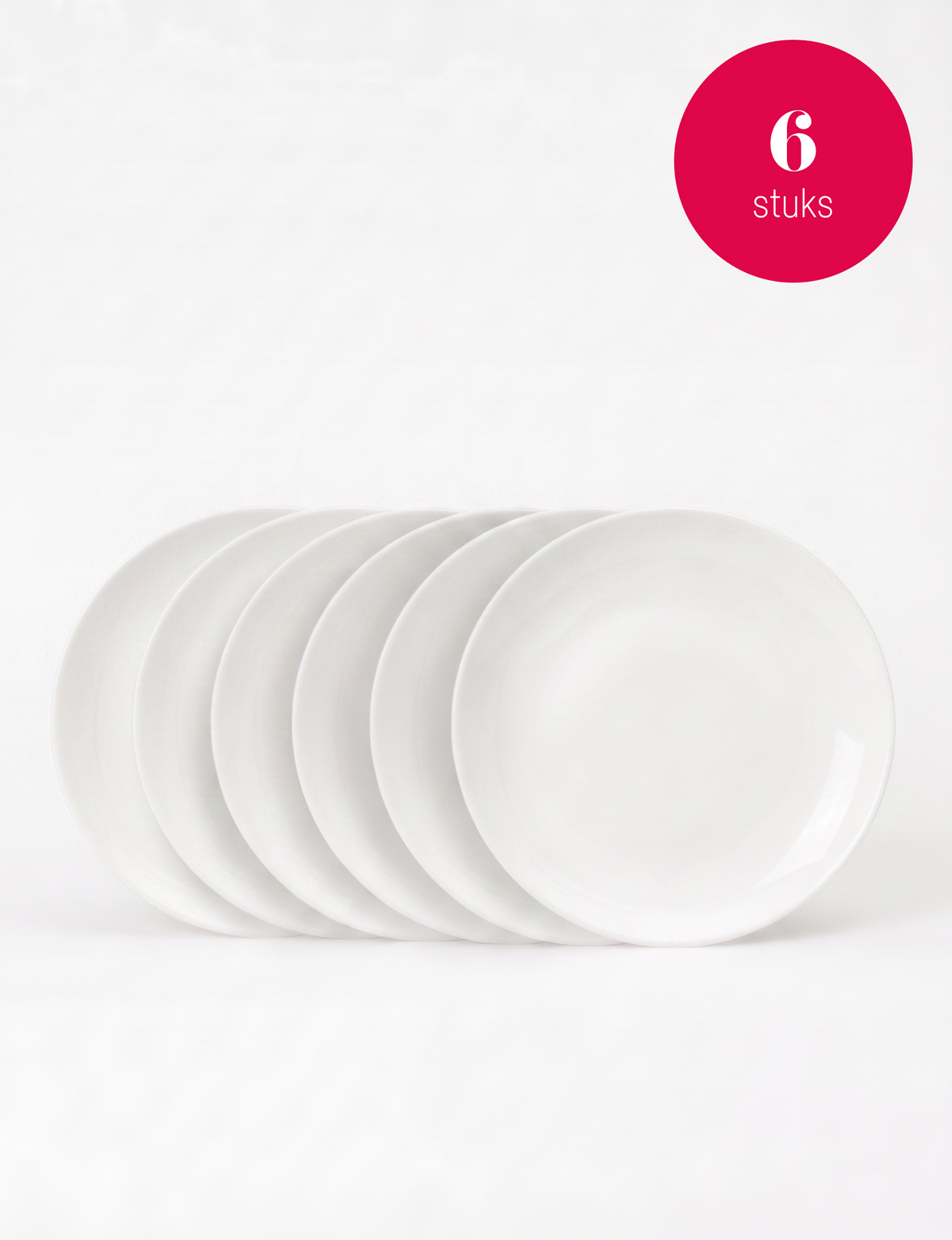 vtwonen - Borden - Wit - 23 cm - Set van 6