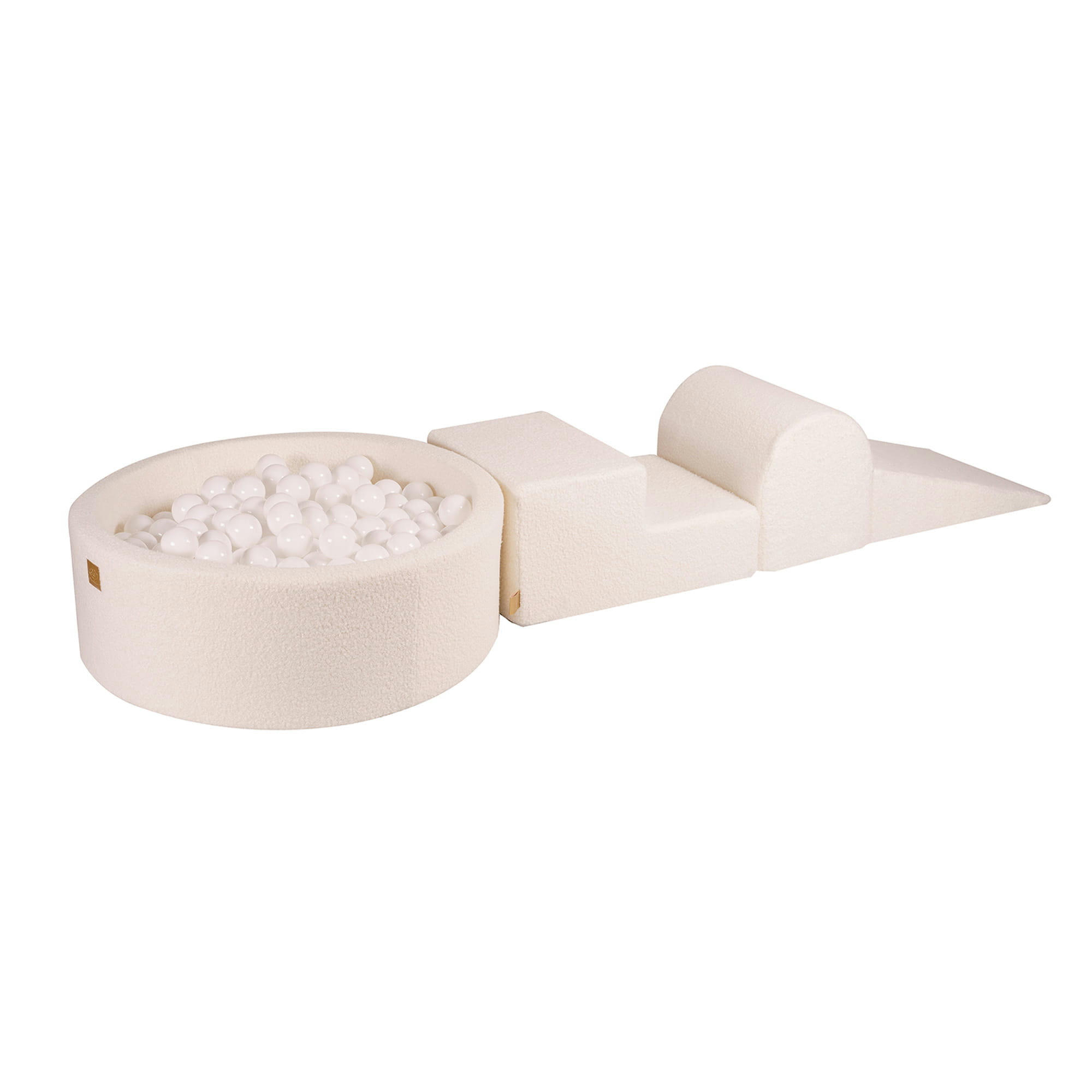 - Aire de jeu mousse avec piscine à balles Blanc W90cm