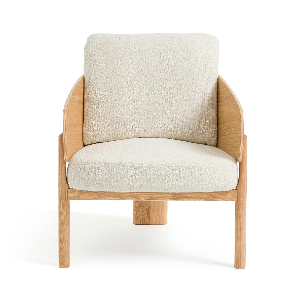 Fauteuil chêne/bouclette Marais, design E Gallina