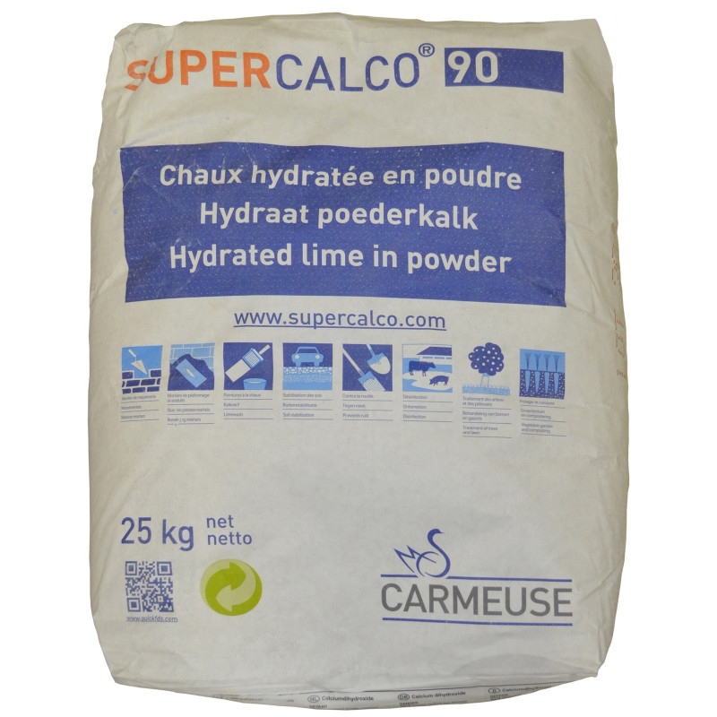 Chaux hydratée Supercalco 90 25 kg
