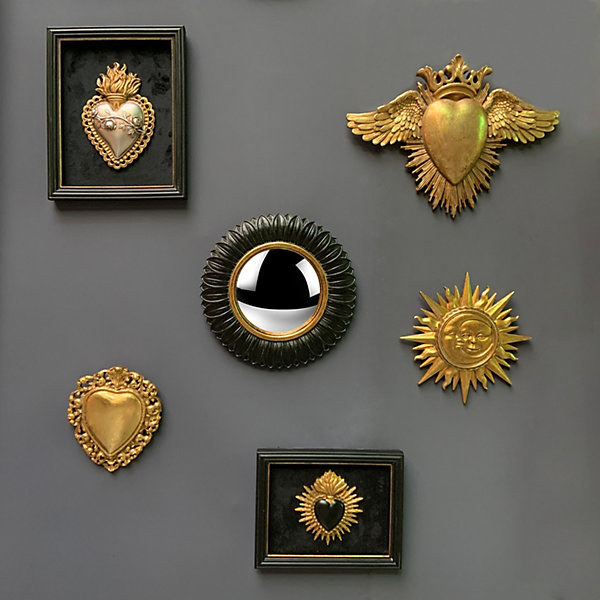 Décoration murale ex-voto soleil doré satiné Emde