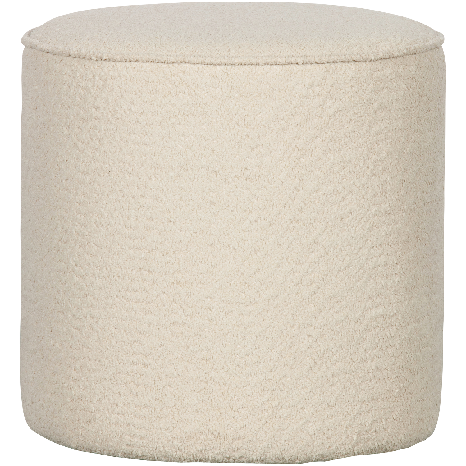WOOOD poef hoog Sara - Boucle - Creme - 46x46x46