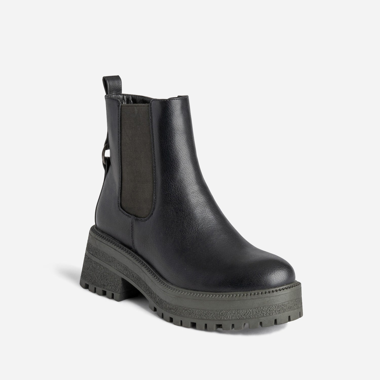 Chelsea boots TEXTO noir et kaki