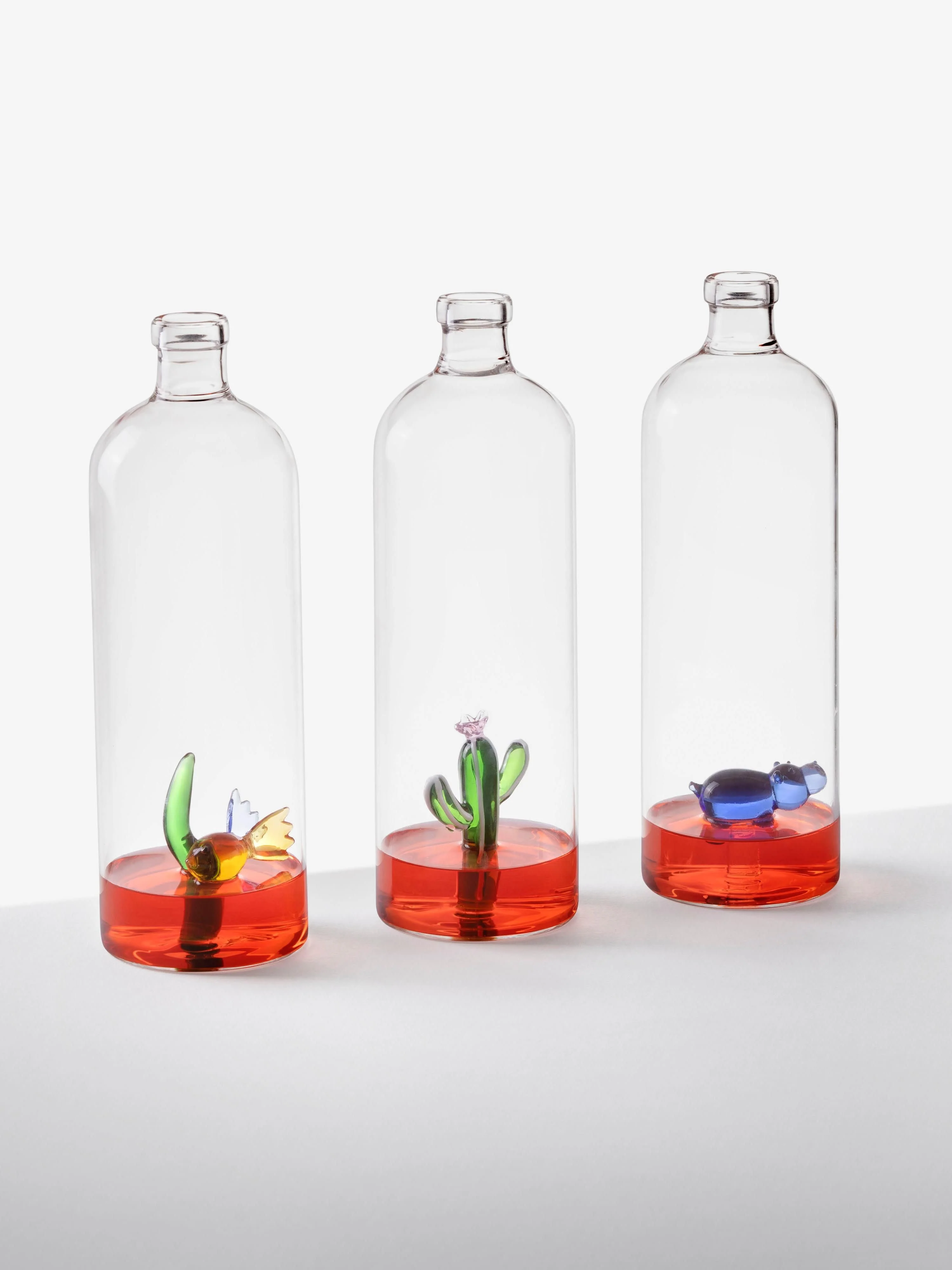 Handgefertigte Karaffe Hippo aus Borosilikatglas, 1.1 L