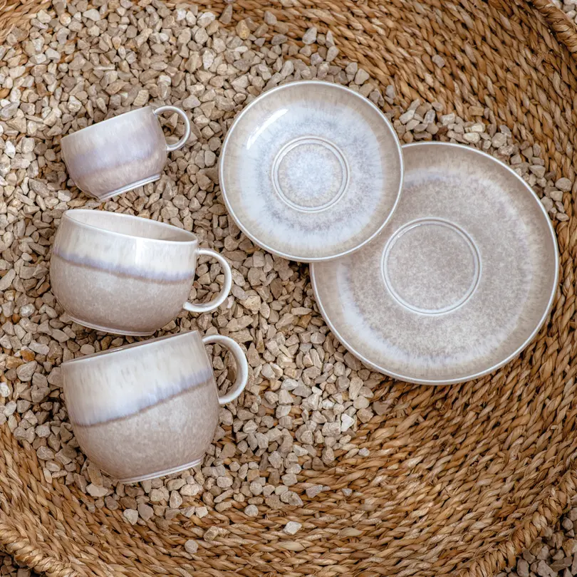 Kaffeetasse Perlemor Sand