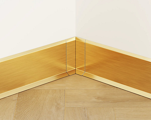 Coin intérieur pour plinthe Ilcom FLI Or satiné - 30mm x 80 mm x 0,65 ep.
