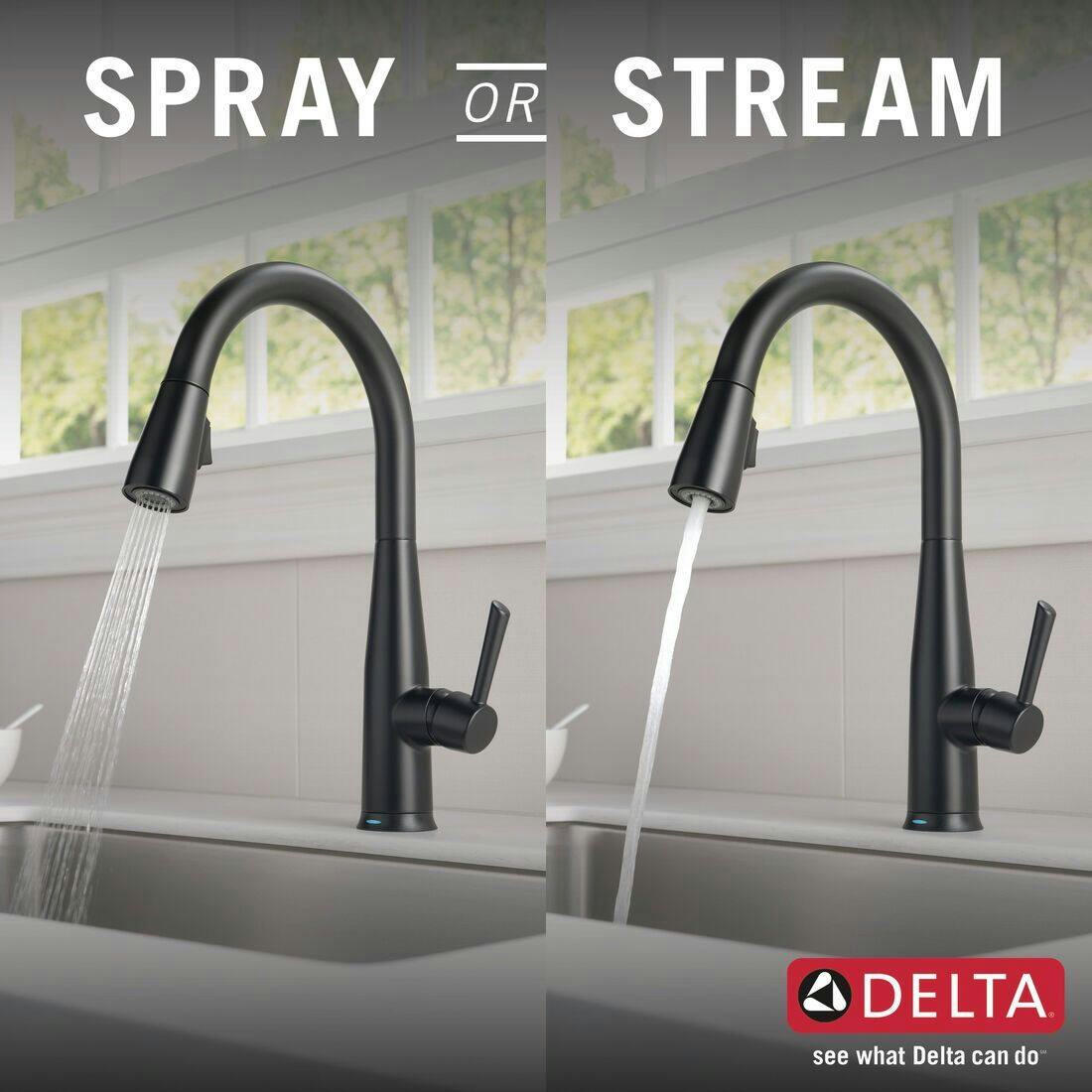 Delta Essa 1-Handle Pull-Down Kitchen Faucet, Matte Black