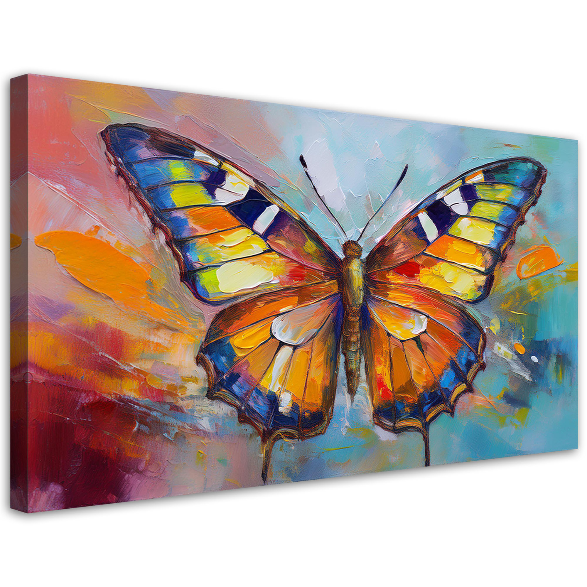 Feeby Obraz na płótnie, Kolorowy Motyl 80x40