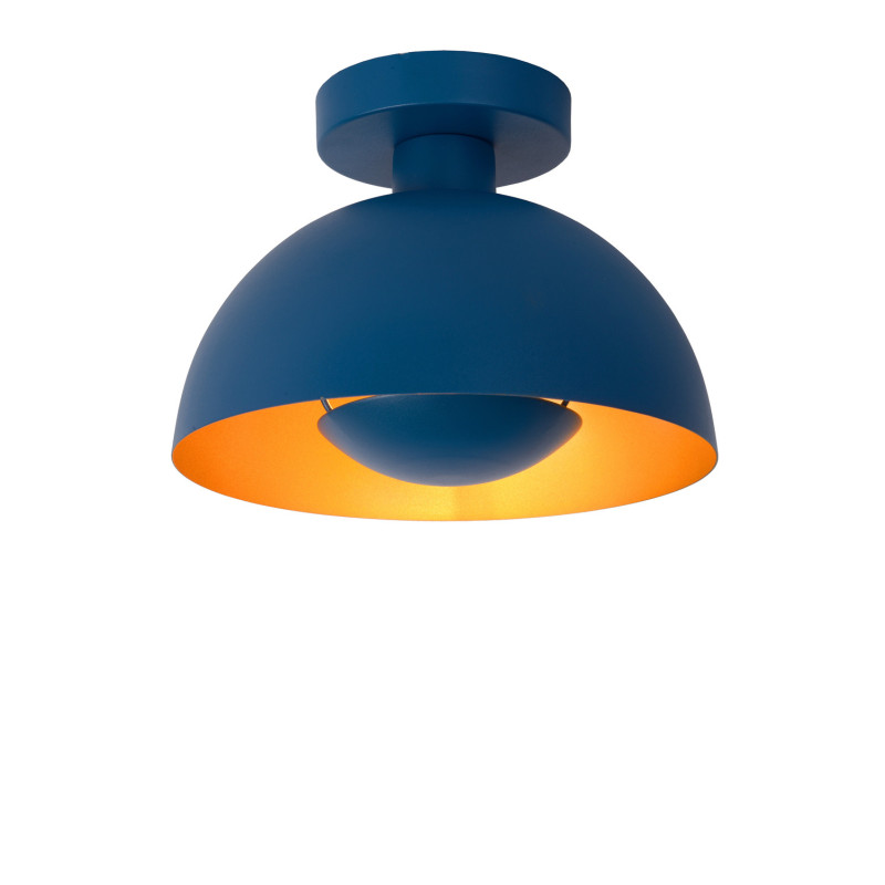 Plafonnier Siemon bleu pétrole Ø 25 cm E27 40 W LUCIDE