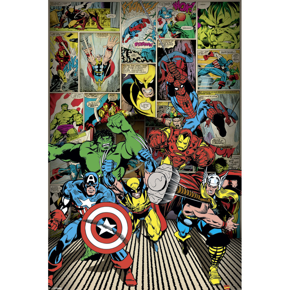 Poster Marvel - Here Come Heroes
