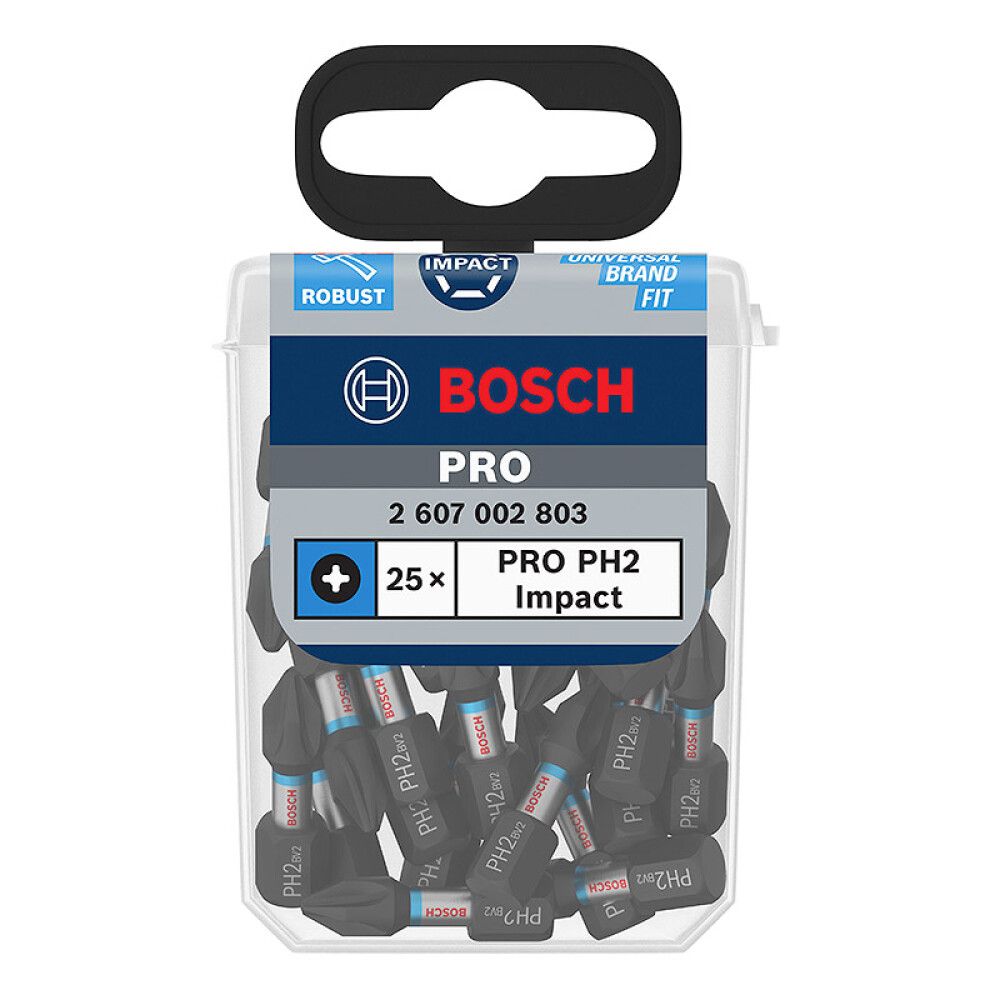 BITS BOSCH PRO IMPACT PH2 25MM 25STK