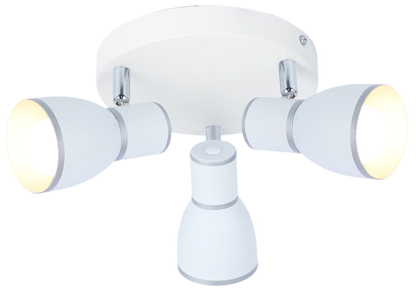 Lampa sufitowa FIDO plafon 3x40w e14 biały chrom