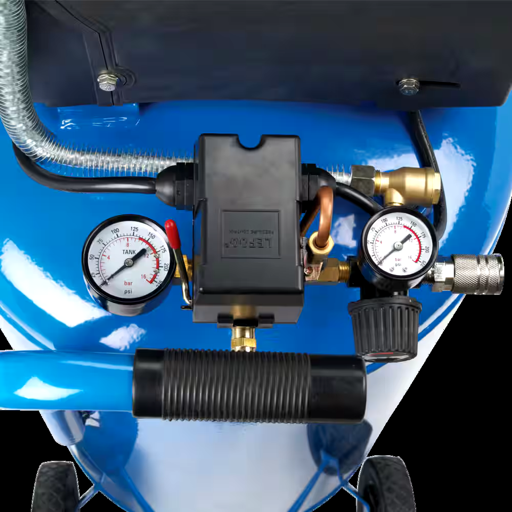 Mastercraft 26-Gallon Oil-Free Portable Vertical Air Compressor, 135 PSI, 1.5HP