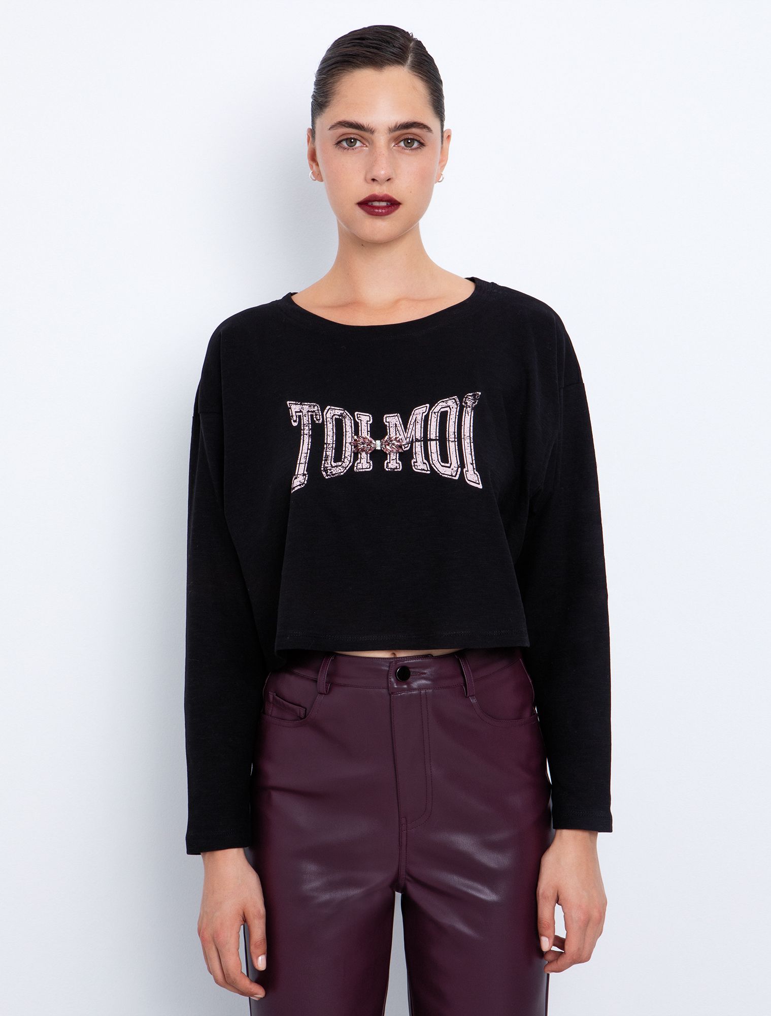 Μπλούζα με απλικέ κόσμημα