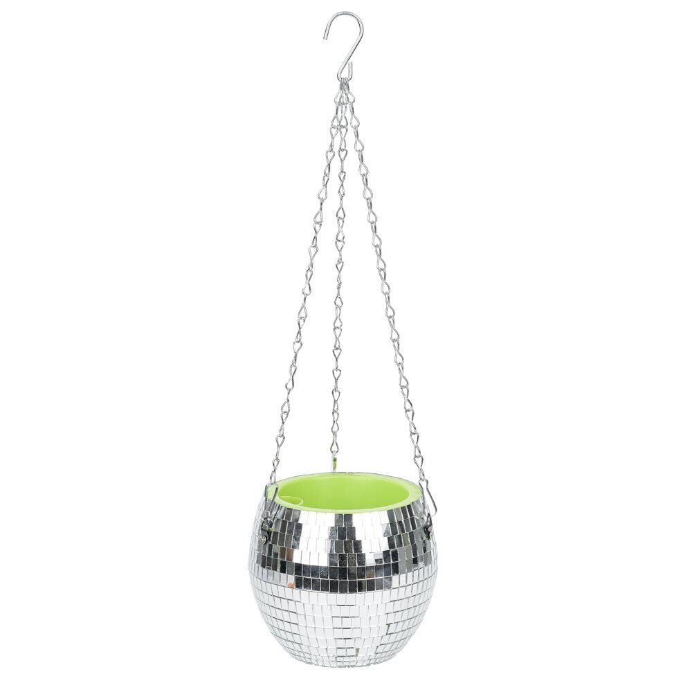 Porte plante à suspendre forme boule disco Ø15xH30cm