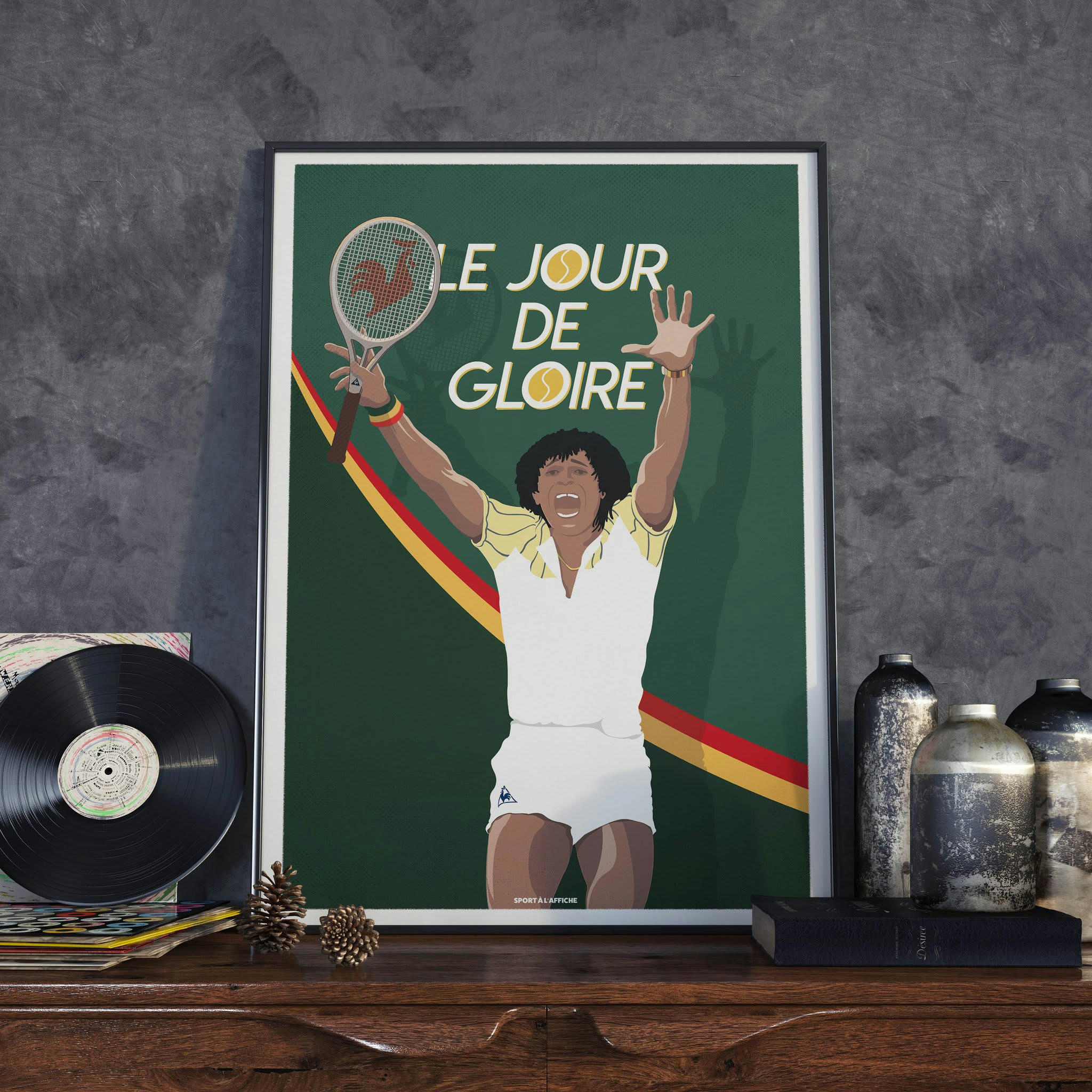 TENNIS - Affiche Tennis - Yannick Le Jour de Gloire 30 x 40 cm