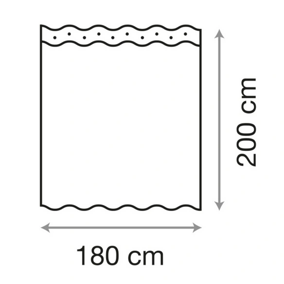 Duschvorhang, Polyester, Zebra