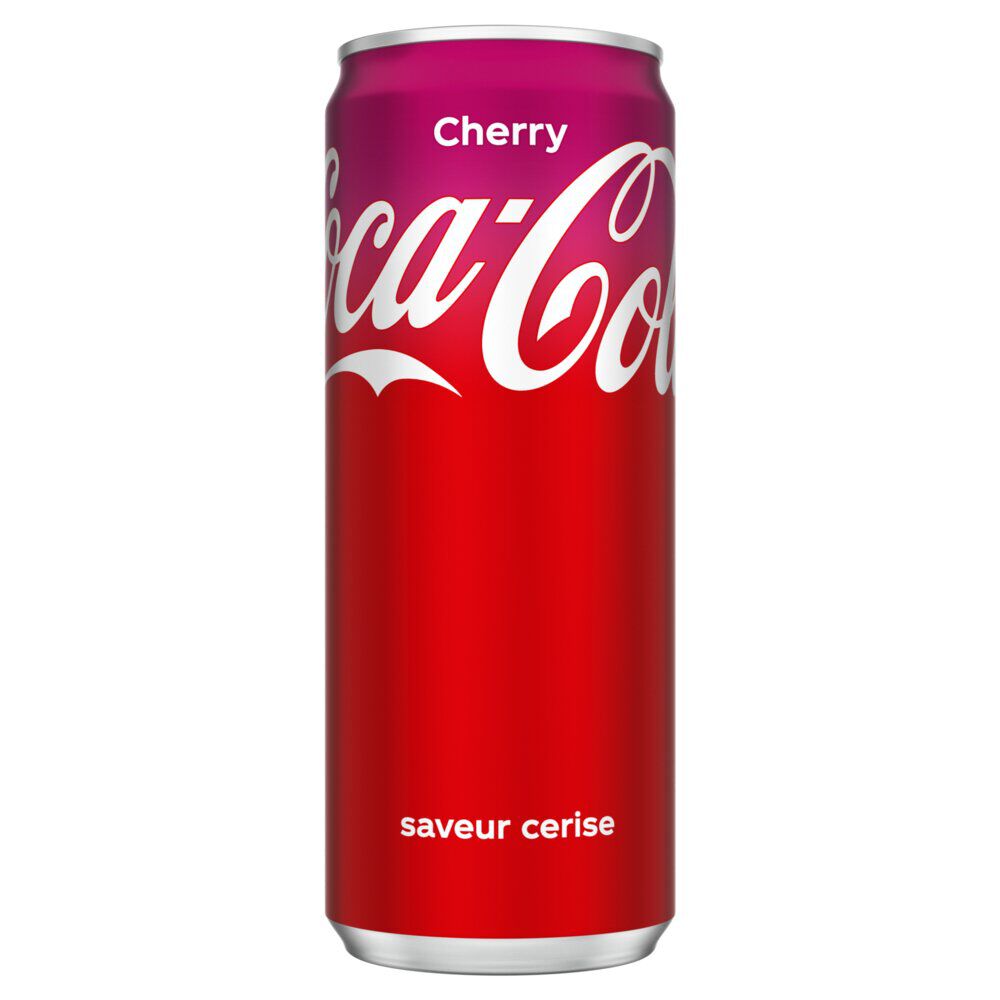 Boisson Coca-Cola Cherry go&ucirc;t cerise canette 33cl