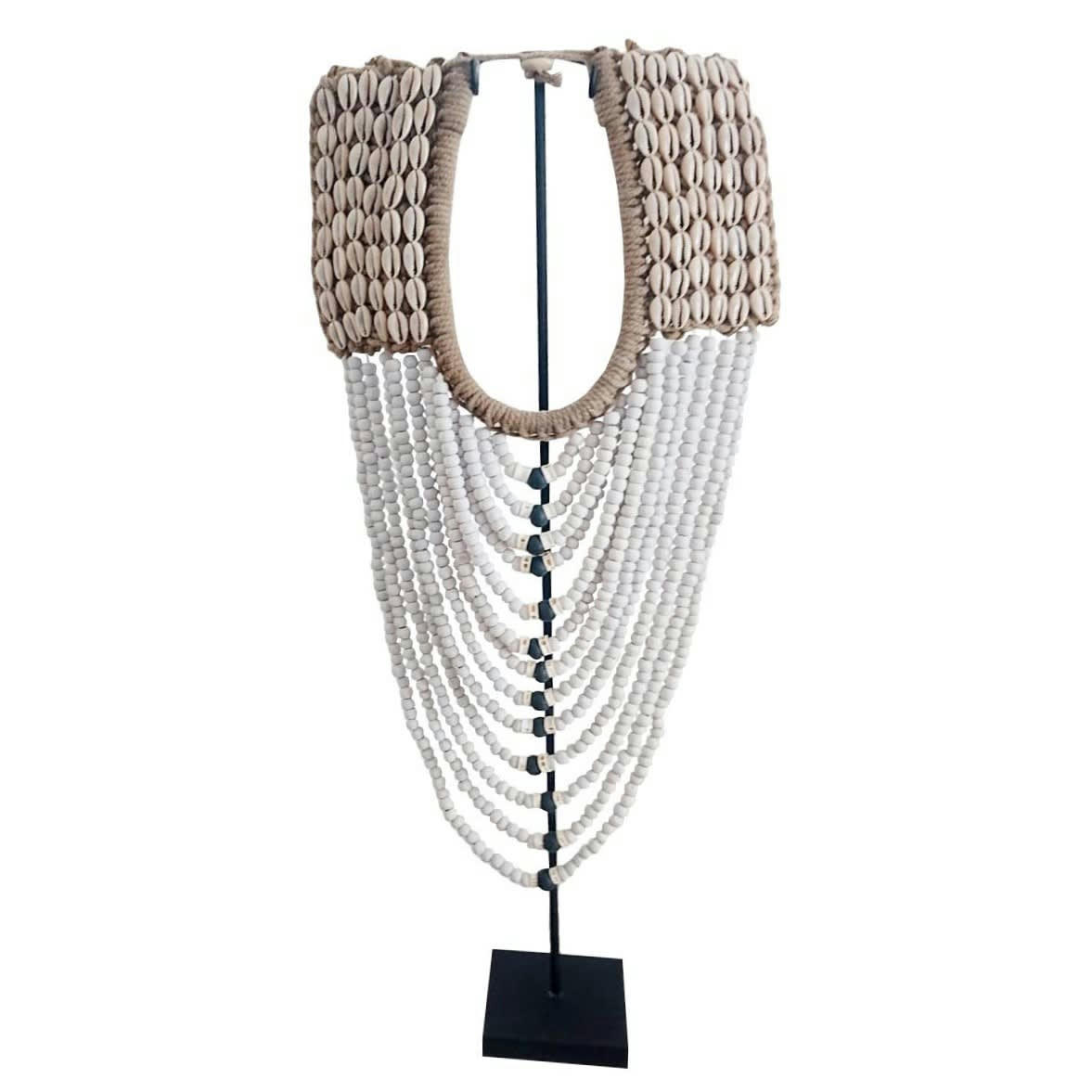 SHELLY - Collier décoratif, blanc L30xH60 cm