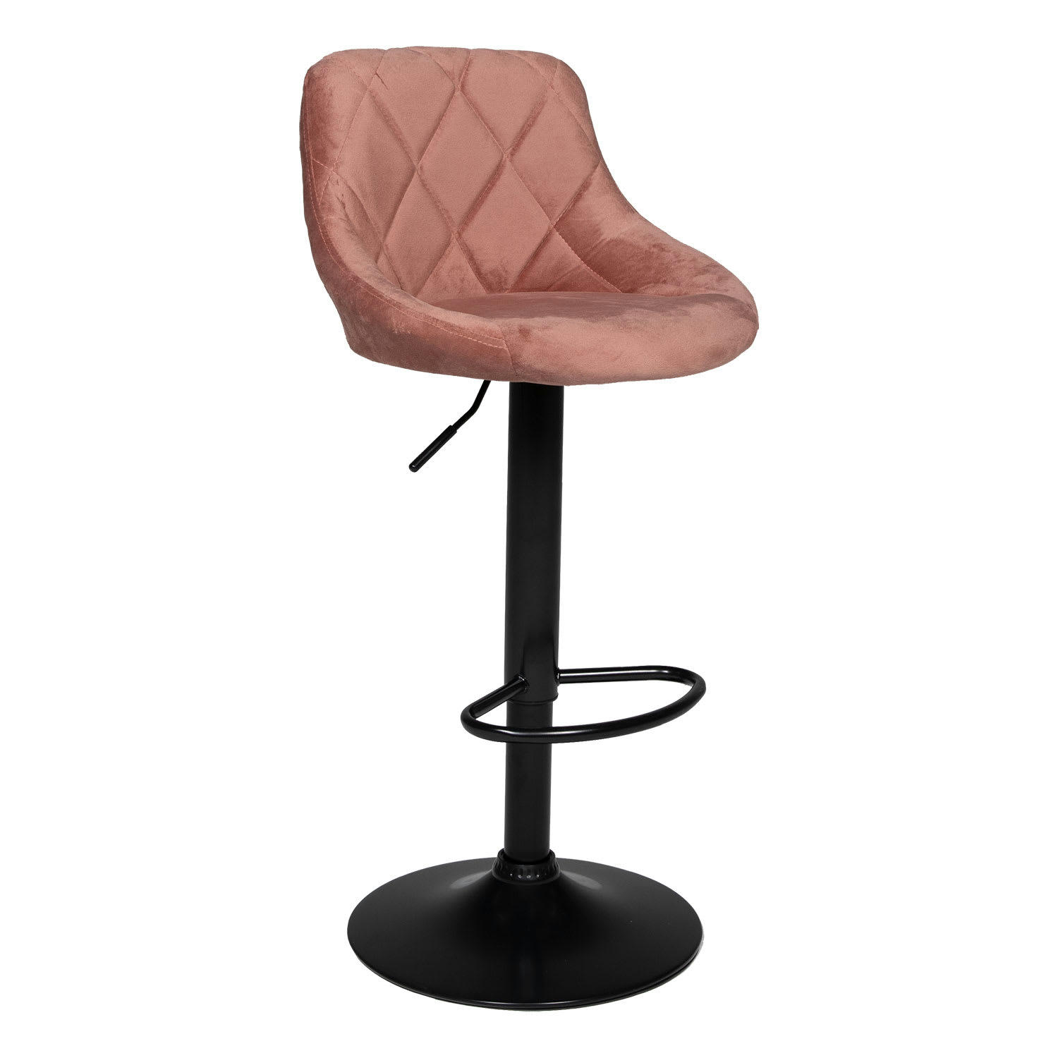 ROBIN - Tabouret de bar en velours rose