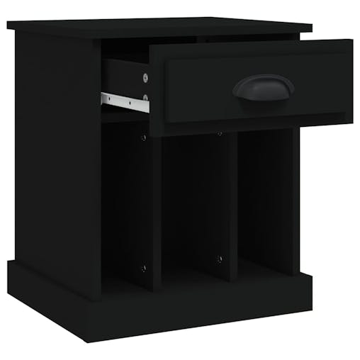 NNEVL Bedside Cabinets 2 pcs Black 43x36x50 cm