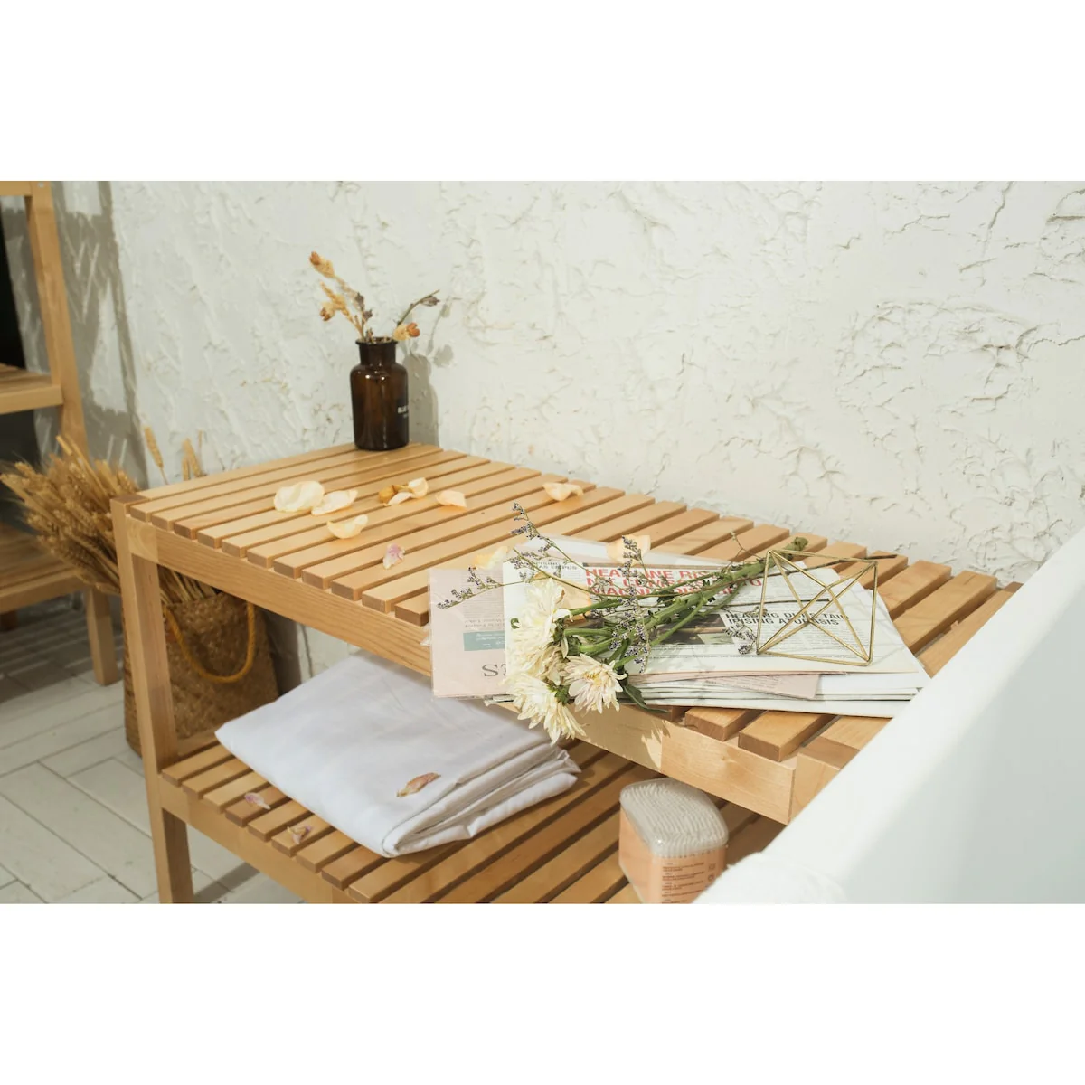 Shoe bench-Birch, 3 Tier Sturdy Shoe Bench, Storage Shoe Organizer, Holds up to 300lbs for Entryway Bedroom Living Room