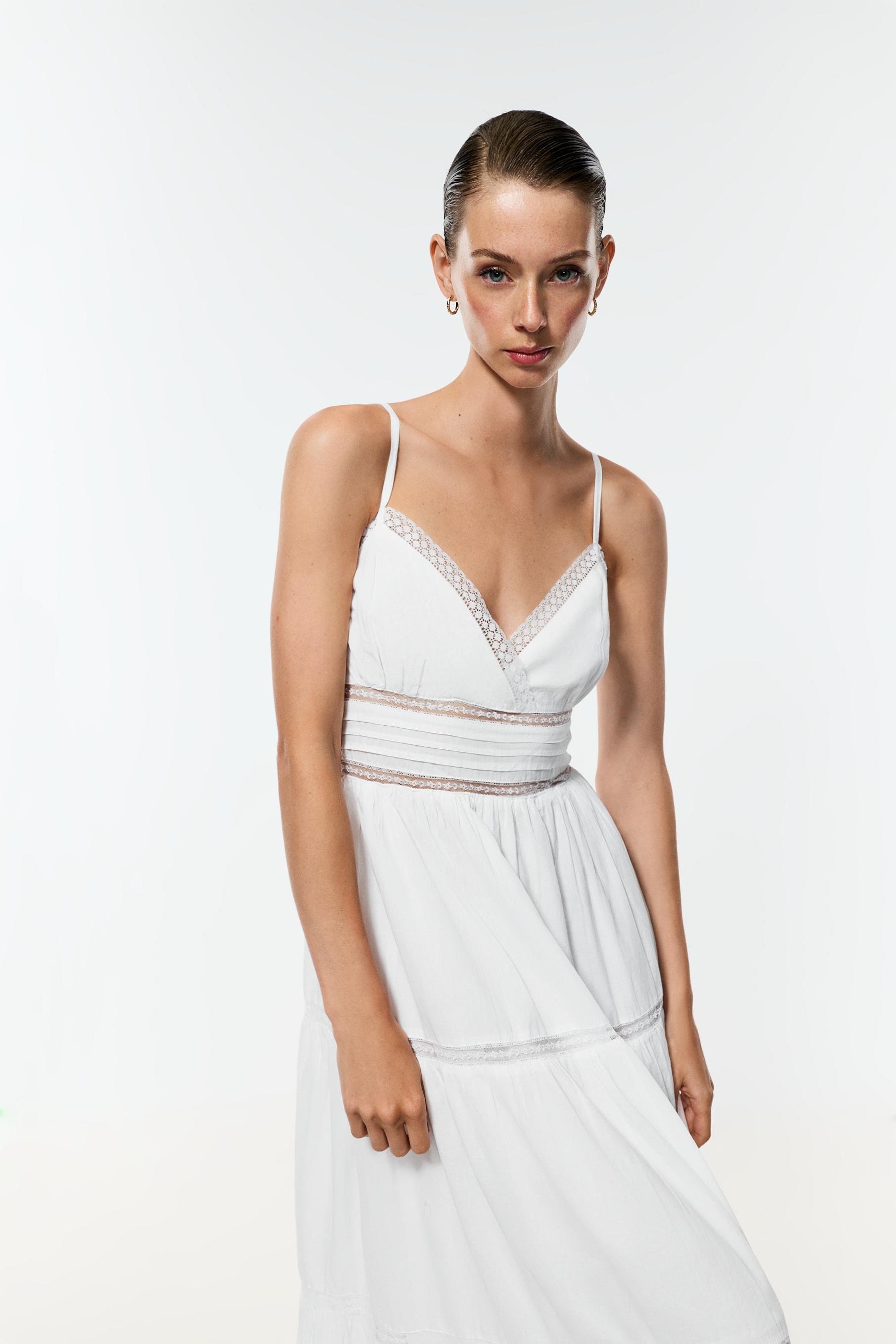 Vestido midi entredós