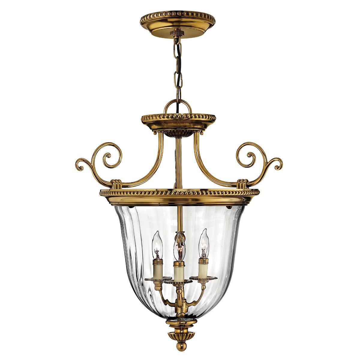 Lampa wisząca oksydowany mosiądz Cambridge 3xE14x60W Hinkley