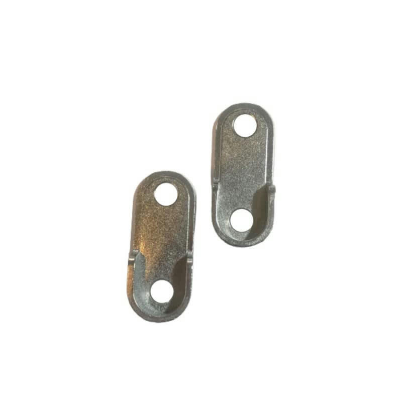 PENDERIE - 1 Paire Support Naissance Ovale Aluminium pour Penderie ø16 mm