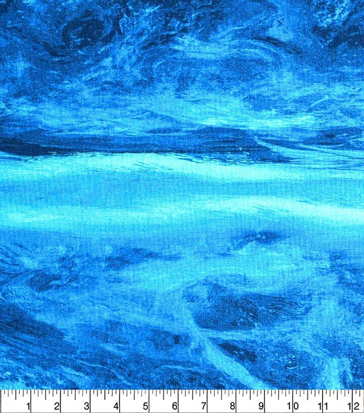 Blue Neptune Quilt Cotton Fabric by Keepsake Calico