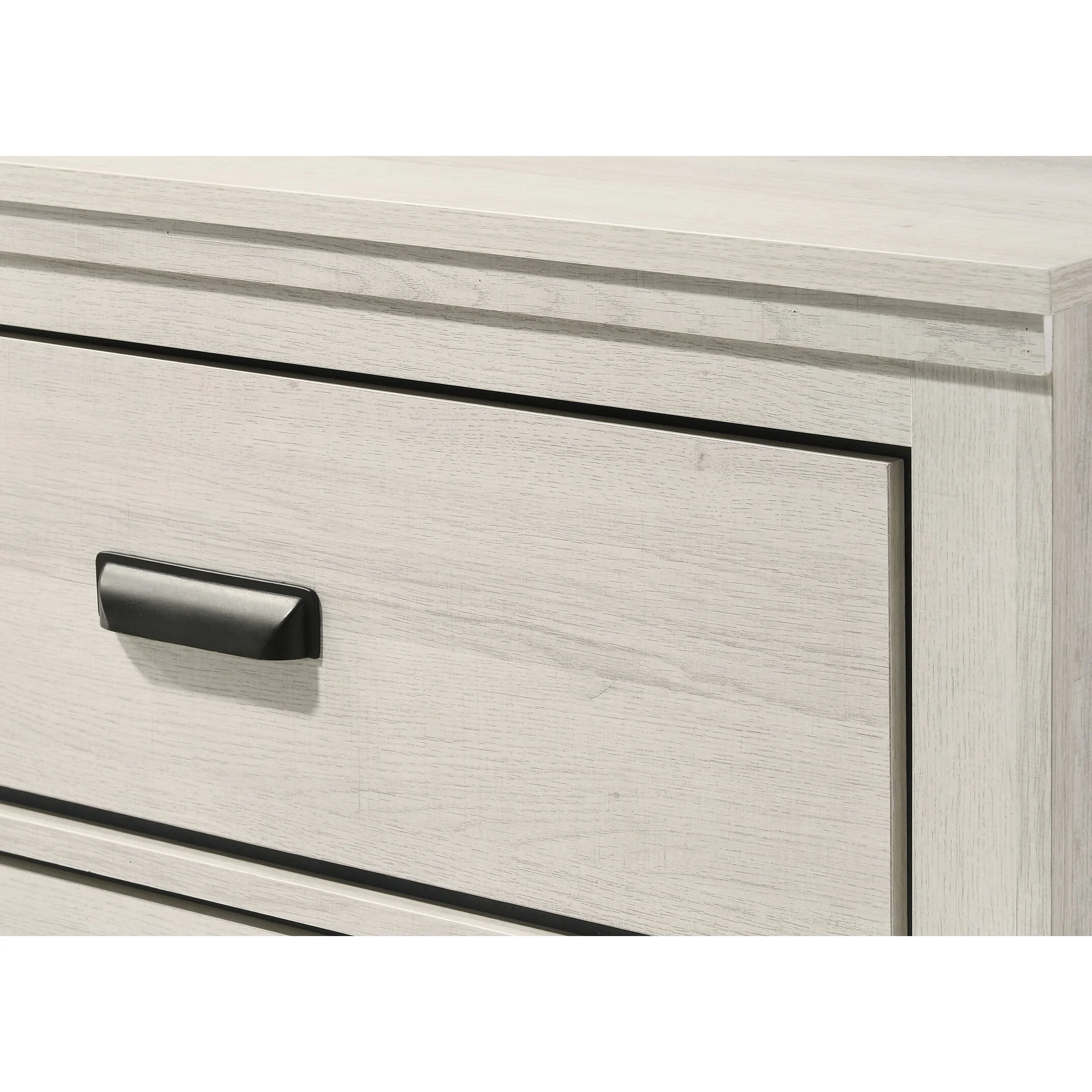 Contemporary 2-Drawer Nightstand End Table Two Storage Drawers Bedroom Furniture