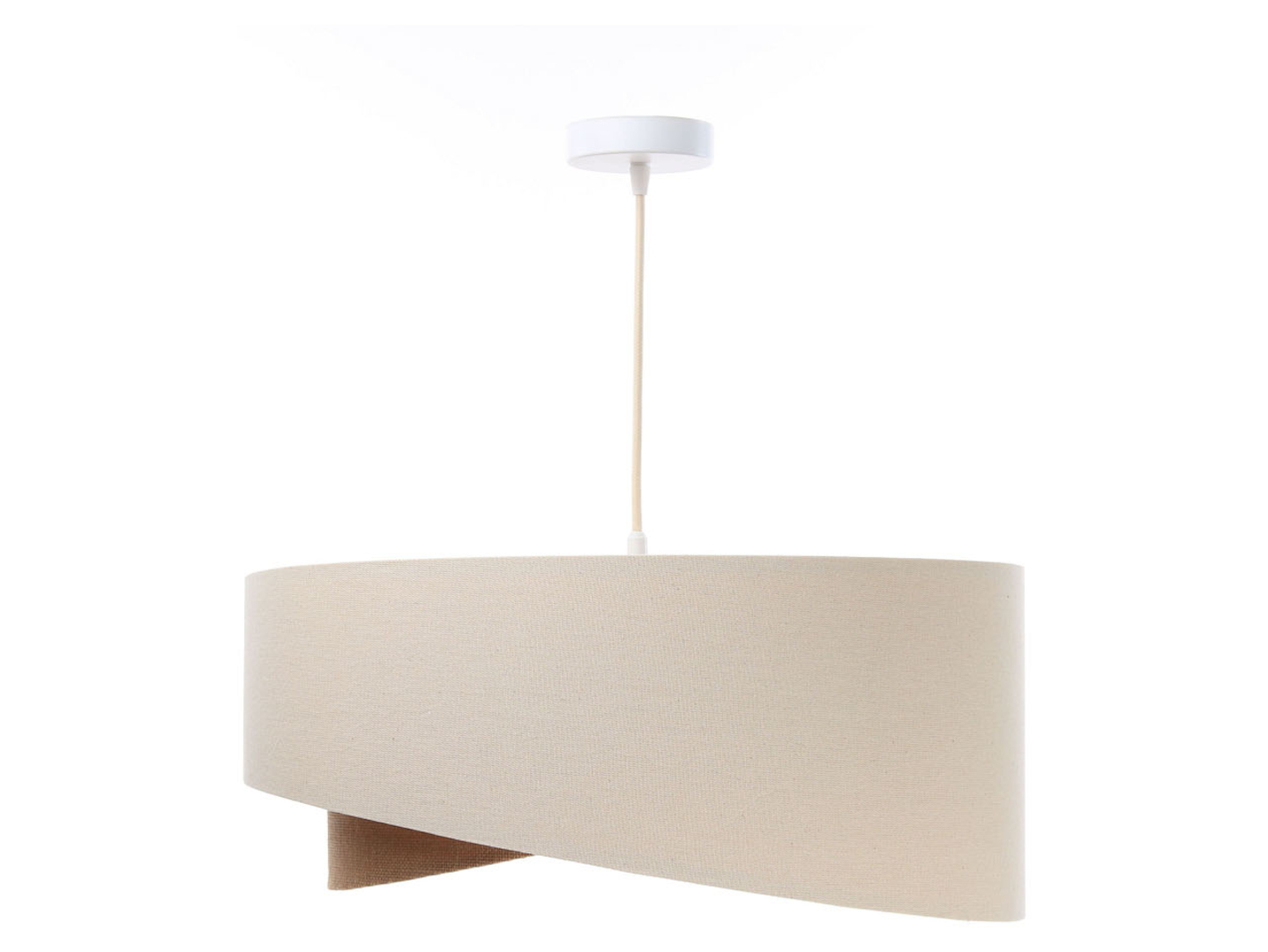 Lampa wisząca Boho 50 cmtkaninowa beżowa