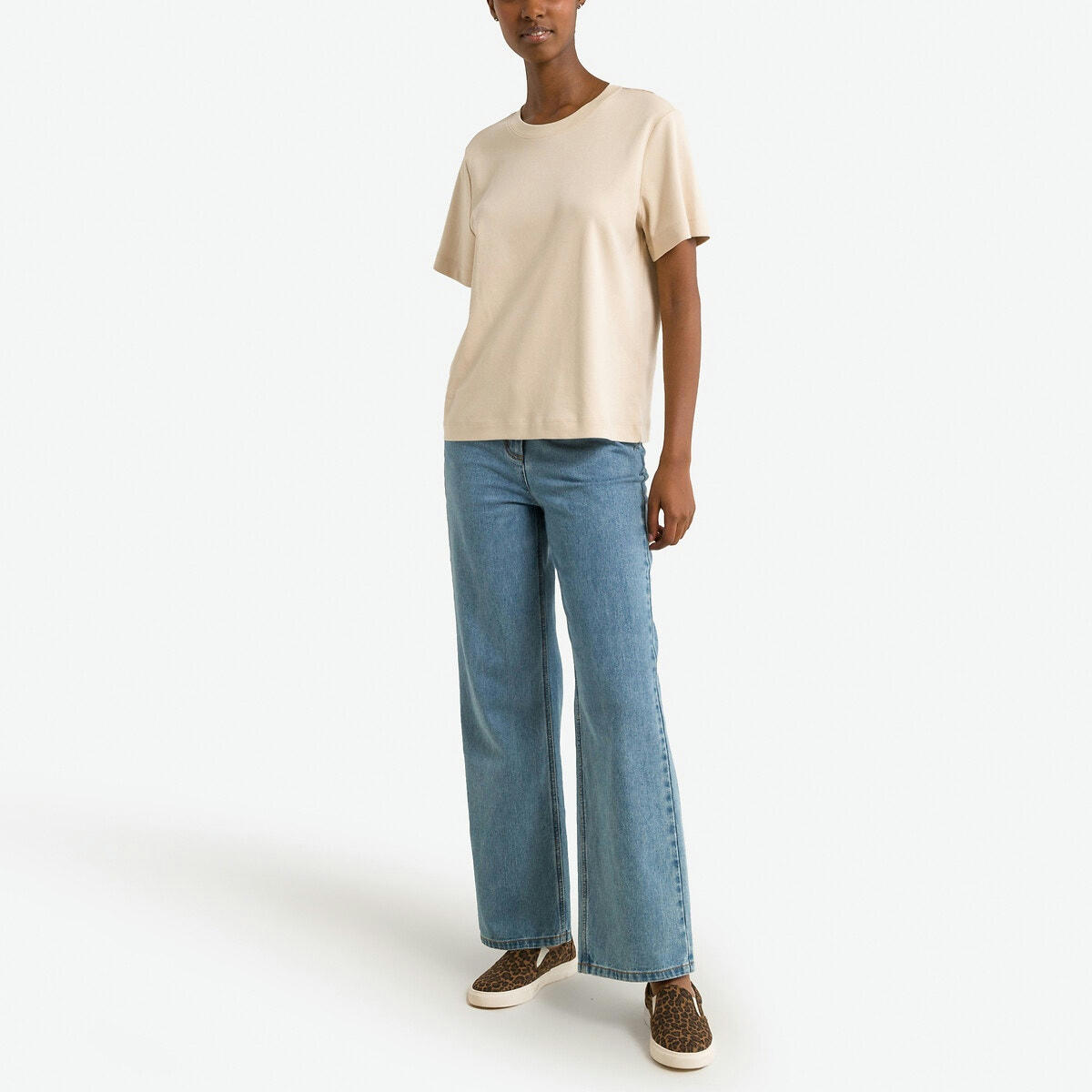 T-shirt encolure ronde, manches courtes