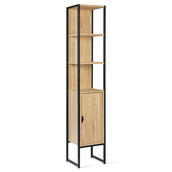 Meuble colonne salle de bain DETROIT 1 porte design industriel
