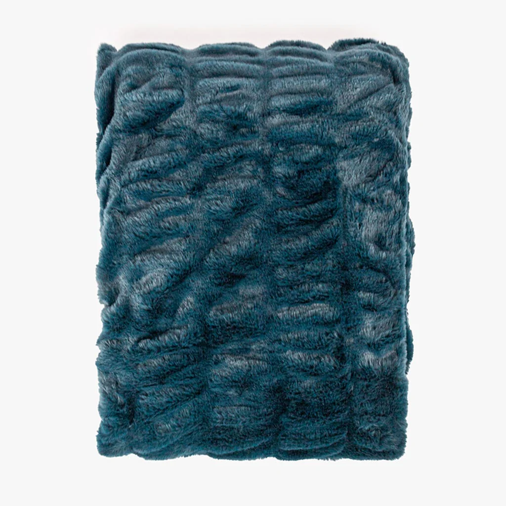 Manta de Pelo Sintético Azul Escuro ALASKA