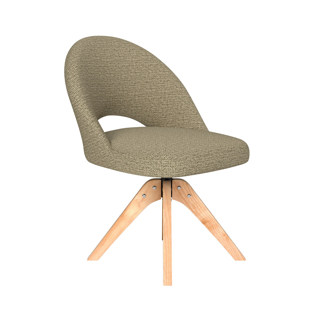 Housecraft Living Mick Eetkamerstoel Draaibaar Hout Pistache groen