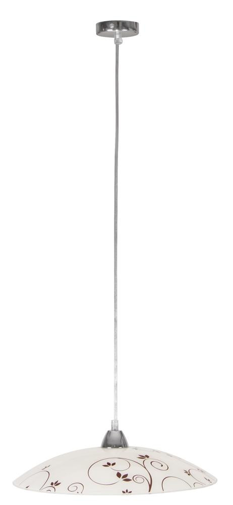 Lampa wisząca chromowana-biała YOUNG 1xE27x60W wym: 100x40x40 cm Candellux
