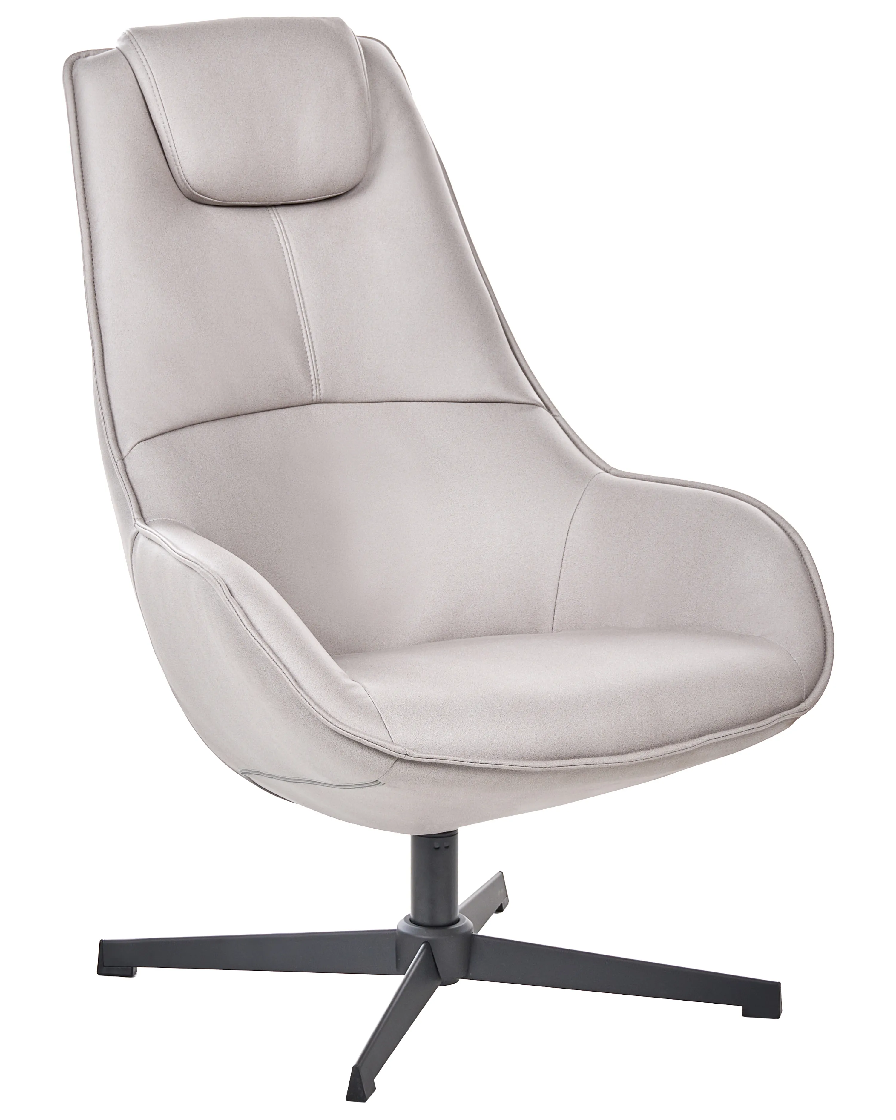 Swivel Armchair HAUGE Fabric Light Grey
