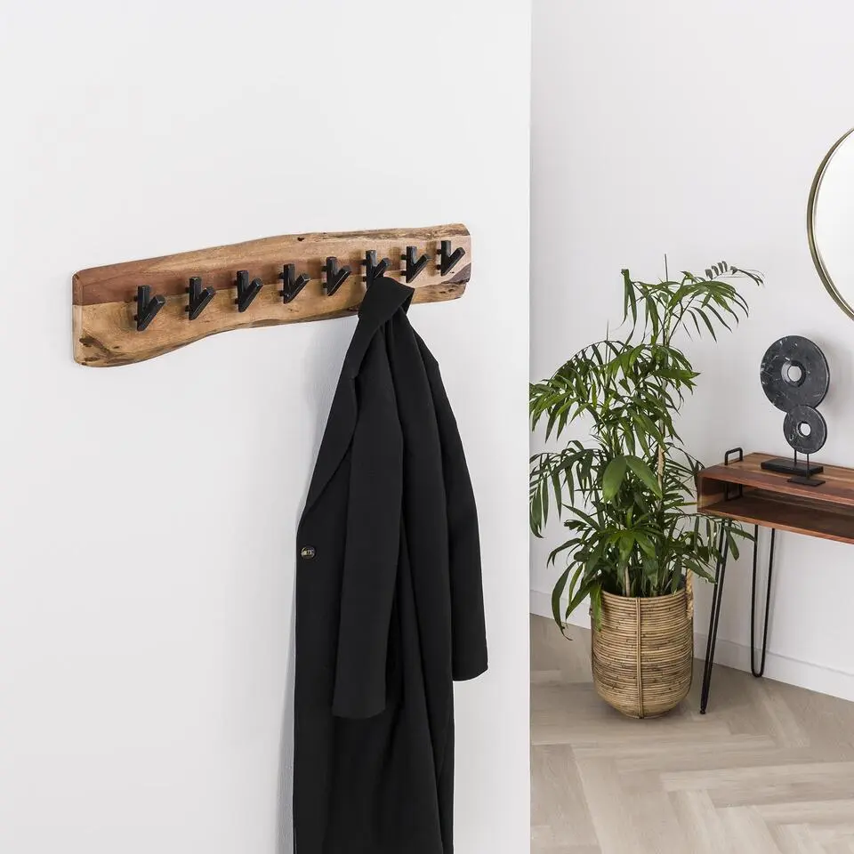 Hoyz - Kapstok Edge met 8 haken - Grijs - Wandkapstok