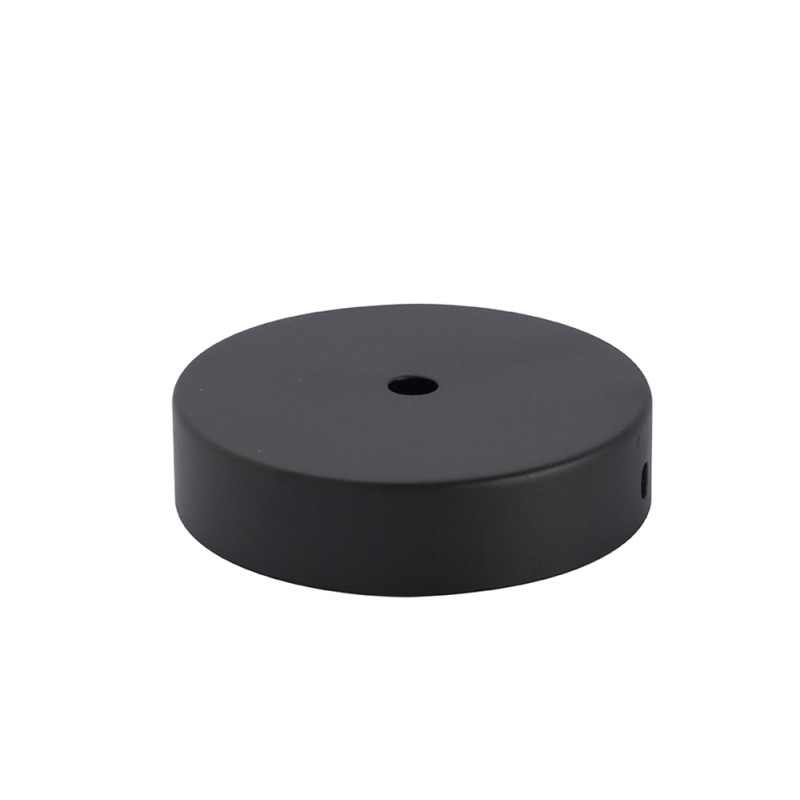 Pavillon décoratif en métal pour suspension 1 trou noir Ø 10 cm CHACON