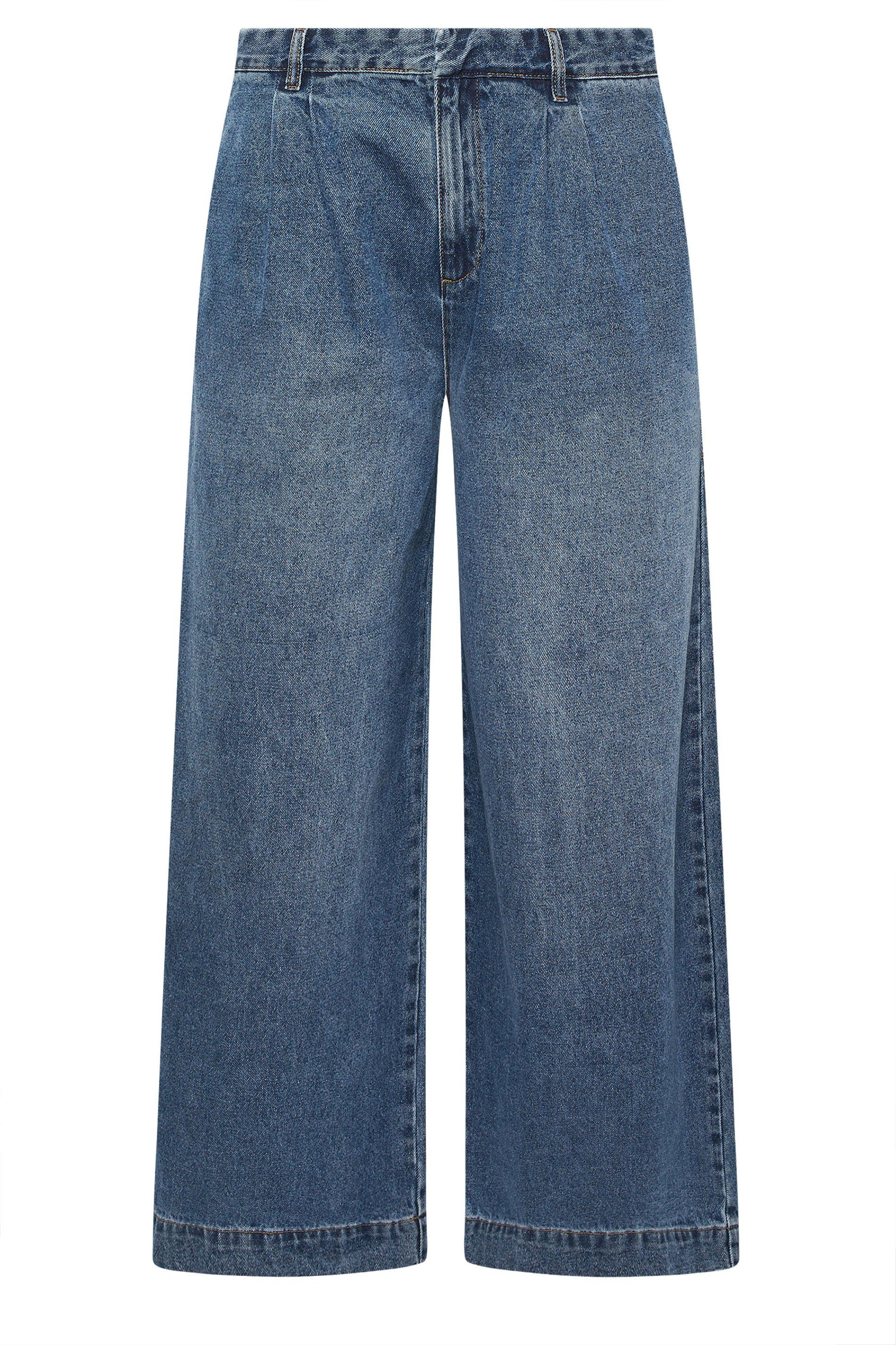 Yours Washed Wide Leg Jeans