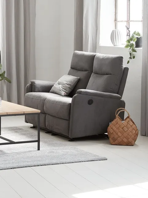 Sofa ABILDSKOV elektrisk gråt kunstlæder